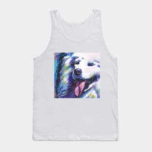 Samoyed dog art Bright colorful pop art Tank Top